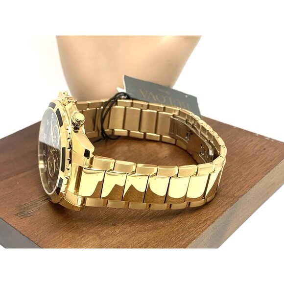 Bulova Men's Watch 97D121 Chronograph Gold Tone Stainless Steel Diamond Dial - Picture 9 of 14